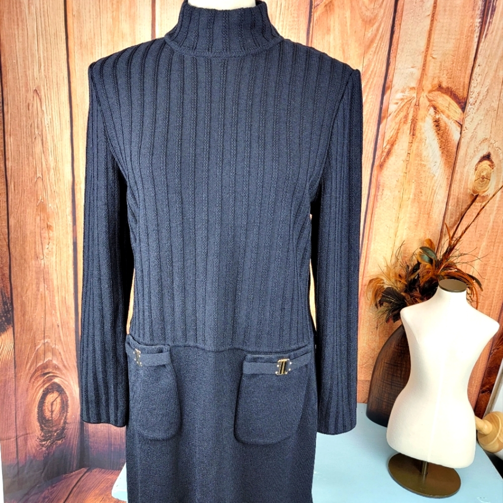St. John Collection knit dress long sleeve